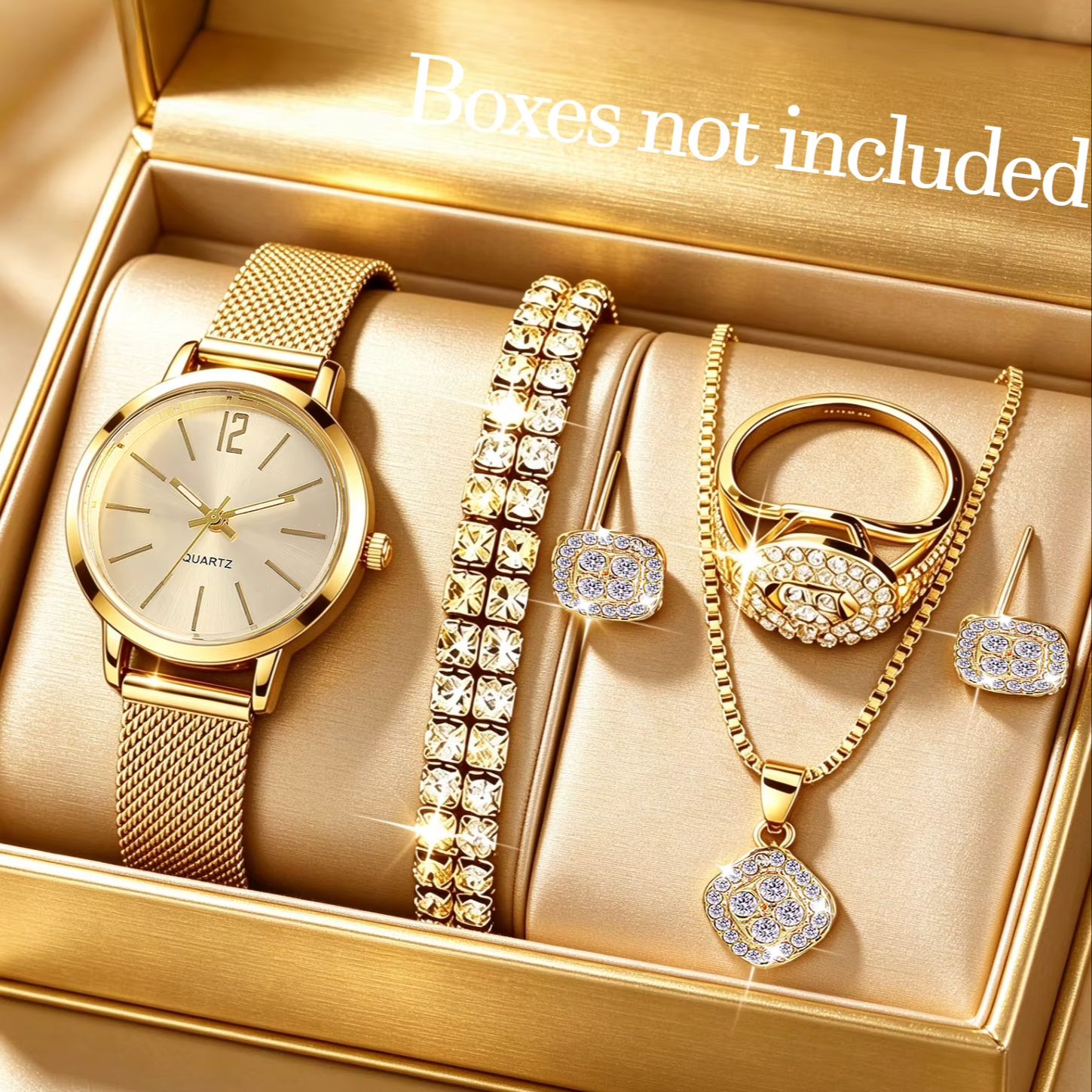 Luxury Watch Gift For Her - 6-Piece Set of Light Luxury Minimalist