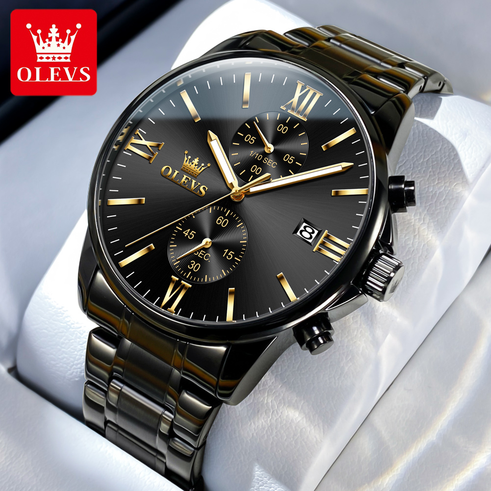 OLEVS 2886 Classic Black Quart - Luxury Watch Magazine review and price