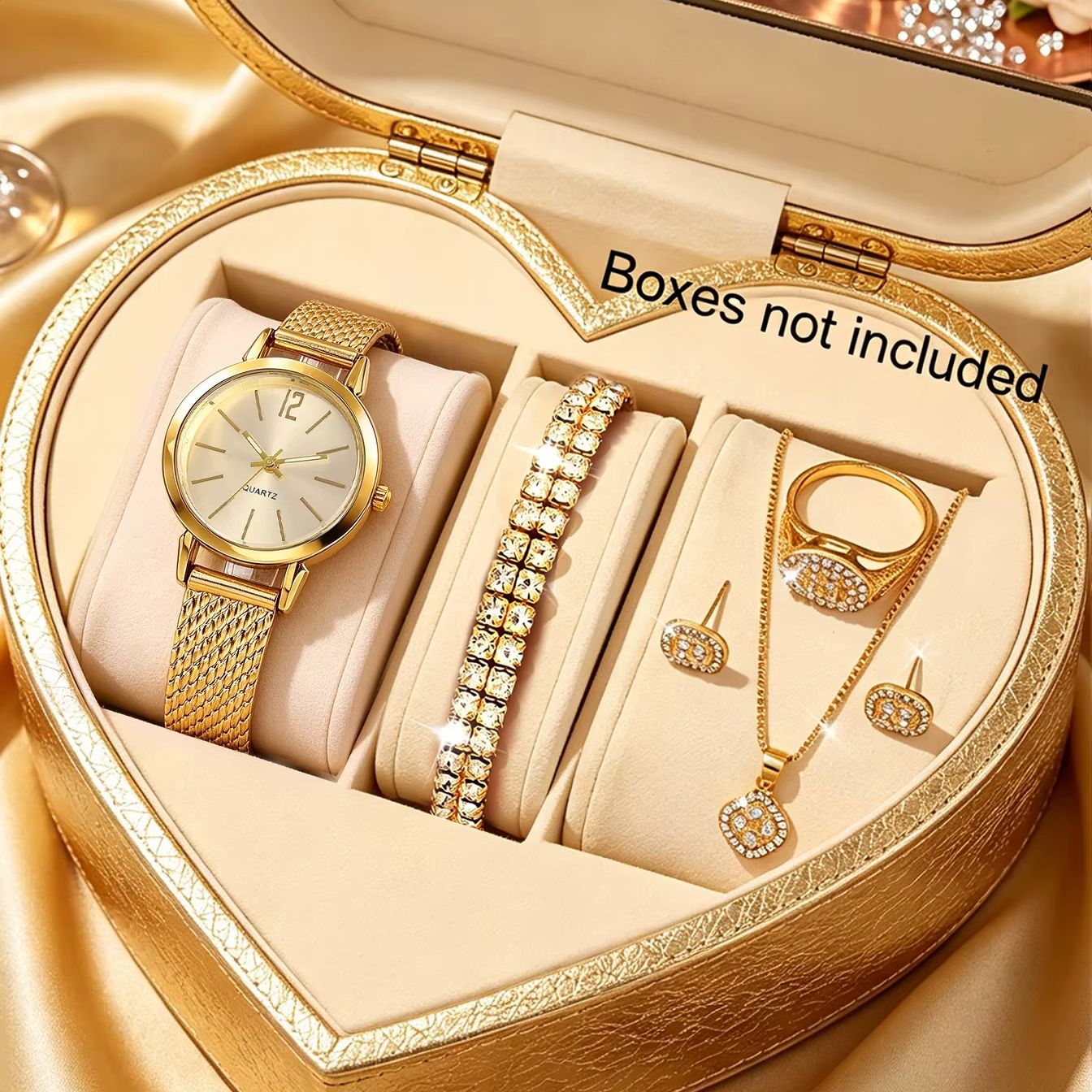 6-Piece Set of Light Luxury Mi - Luxury Watch Gift For Her review and price